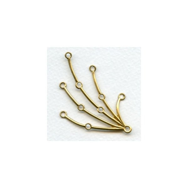 Dramatic Sprays for Pearls or Crystals Raw Brass (3)