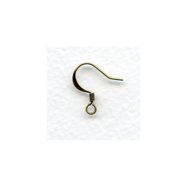 French Earwires Earring Findings Oxidized Brass (24)