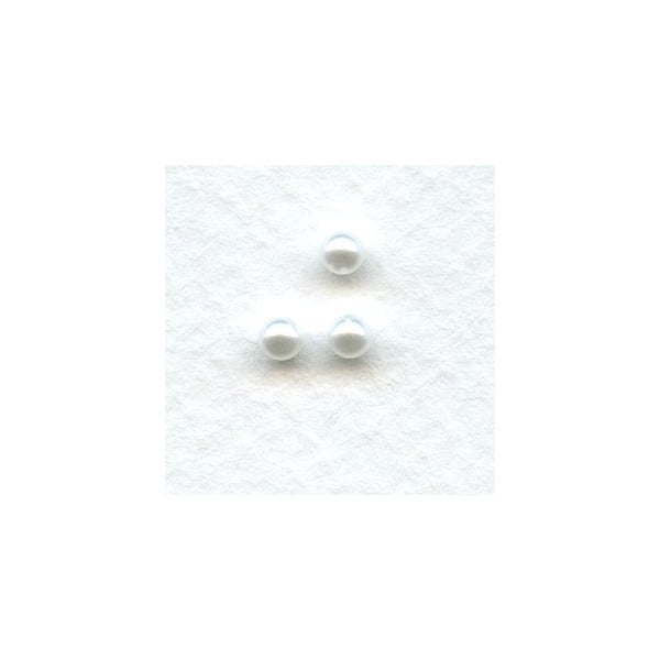 White No Hole Simulated Pearl Beads 3mm (24)