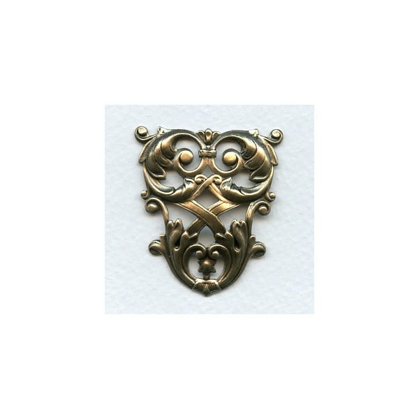 Triangle Lattice Details Oxidized Brass Stamping (1)