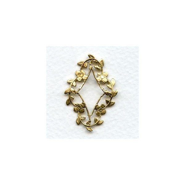 Openwork Floral Frame Raw Brass (3)