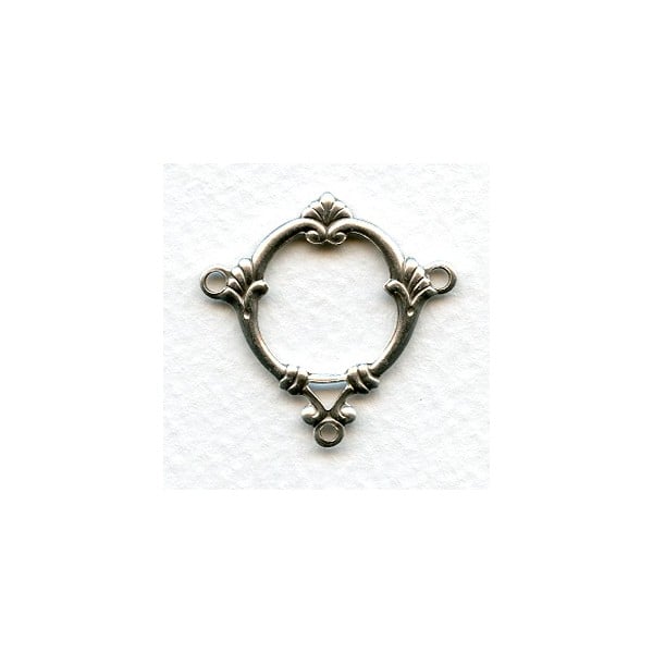 Framework with Three Loops Oxidized Silver 29mm (6)
