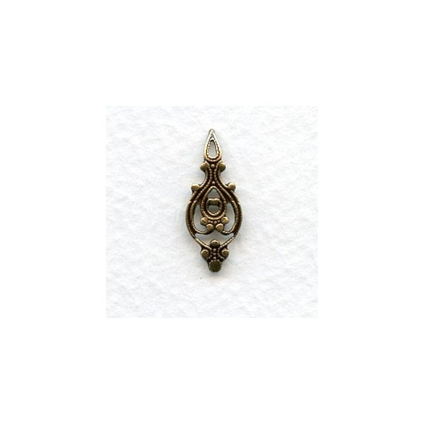 ^Dainty Pendants Oxidized Brass Rare Vintage 21mm (2)