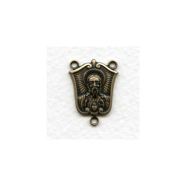 Rosary Station Centerpiece Connector Oxidized Brass