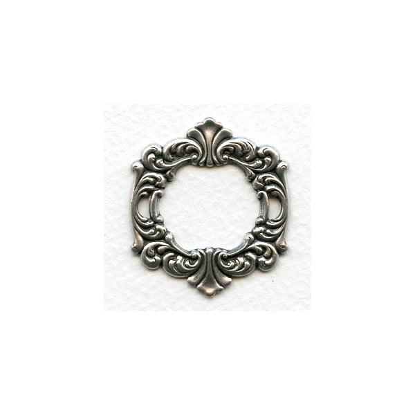 Rococo Style Fancy Framework Oxidized Silver (3)
