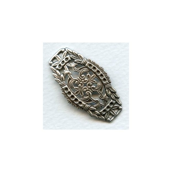 Elegant Filigree Bracelet Focal Point Oxidized Silver (1)