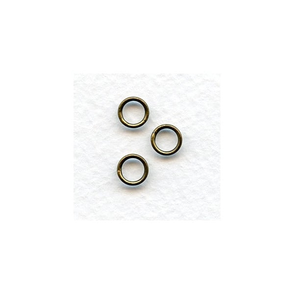 Soldered Jump Rings Oxidized Brass 7mm (25)