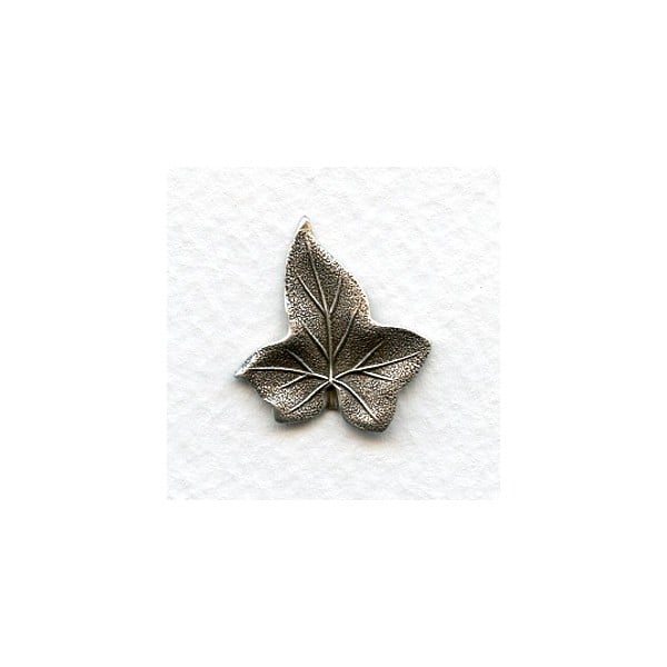 Ivy Leaves Oxidized Silver Stampings 21mm (4)