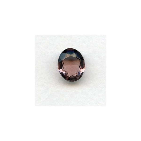 Lt Amethyst Glass Oval Unfoiled Jewelry Stones 12x10mm