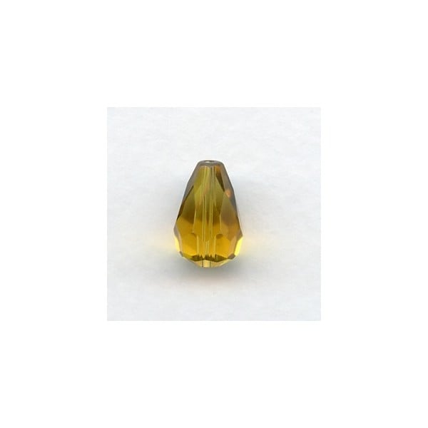 ^Topaz Machine Cut Glass Tear Drop Beads 13x9mm