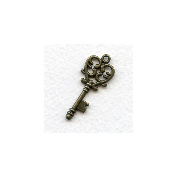 Steampunk Inspired Key Oxidized Brass Color (1)