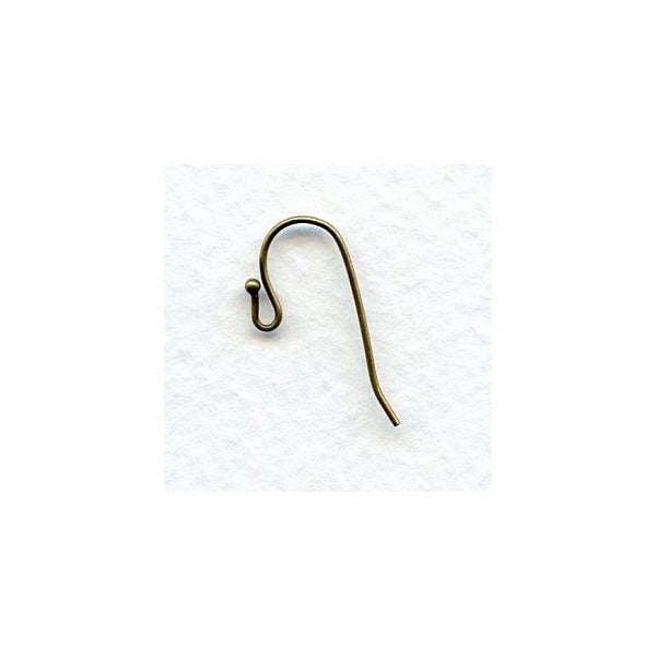 Fish Hook Ball Loop Earring Findings Oxidized Brass (24)