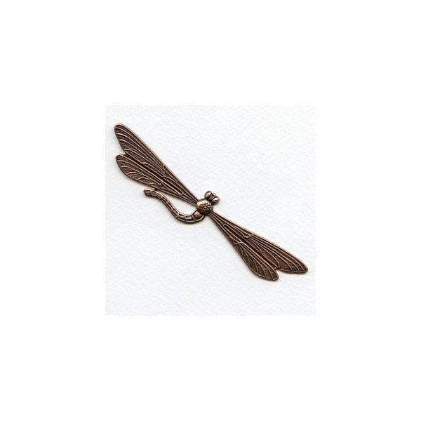 Giant Dragonfly Stampings Oxidized Copper 115mm (1)