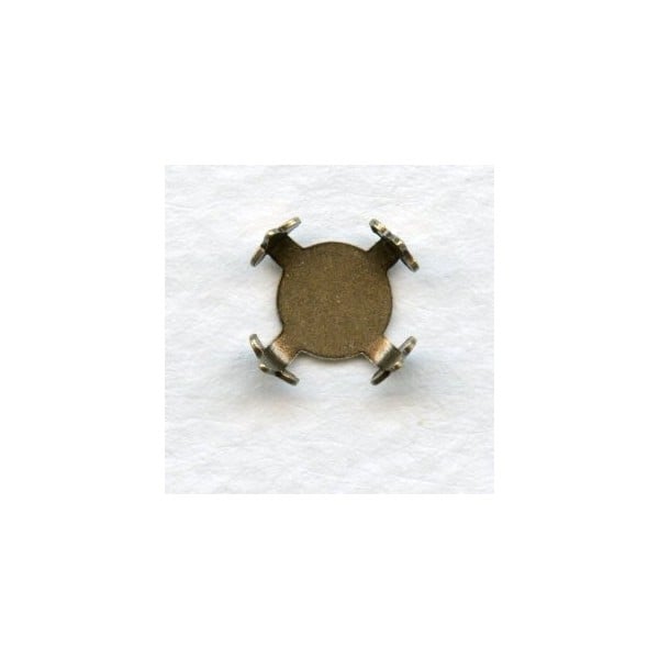 Tiny Turtle Setting 8mm Oxidized Brass (12)