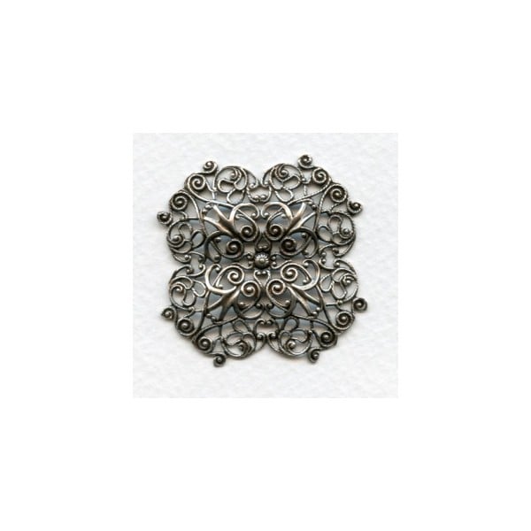 ^Ornate 41mm Filigree Regal Oxidized Silver (1)