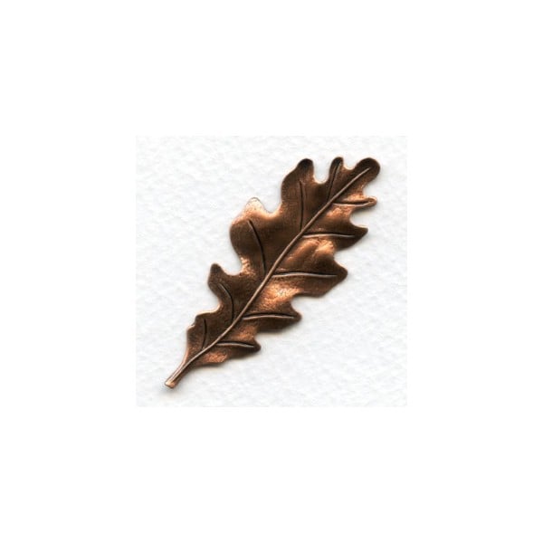 Oak Leaf Stampings Oxidized Copper 55mm (3)