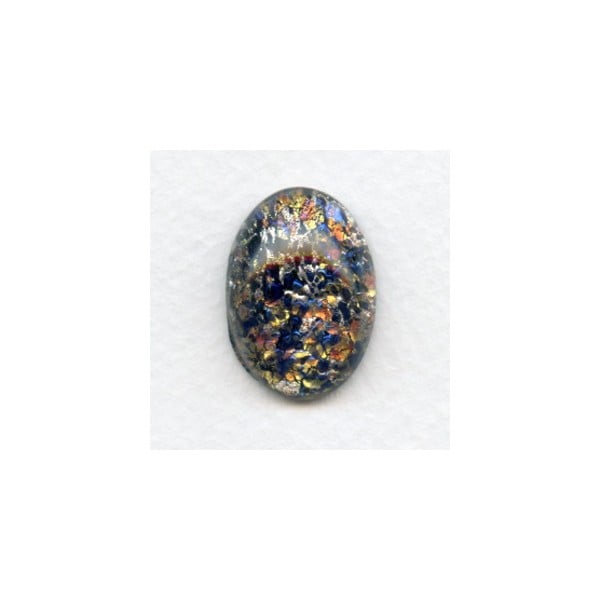 Multi-Color Black Opal Glass Stone 25x18mm (1)