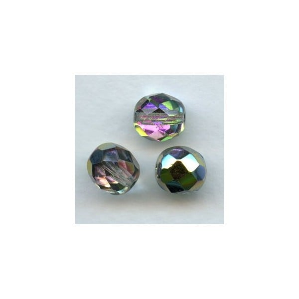 Vitrail Medium Fire Polished Round Faceted Beads 8mm