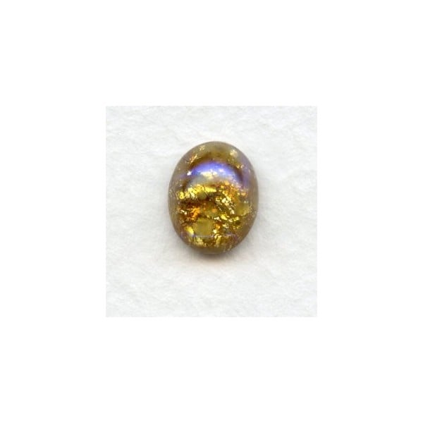 Topaz Glass Opal Cabochons Handmade 10x8mm
