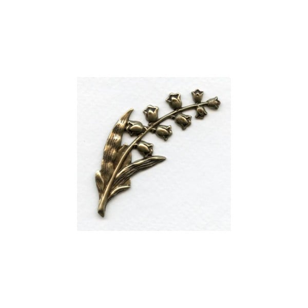 Lily of the Valley Flower 70mm Oxidized Brass (1)