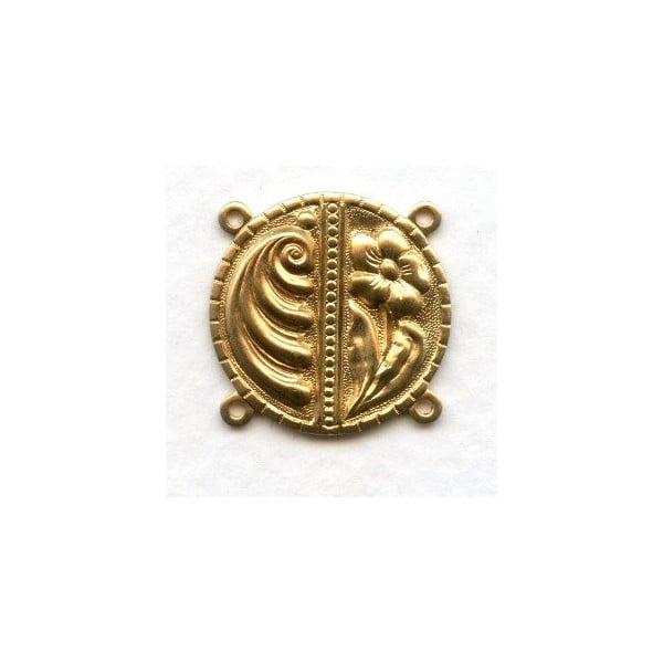 ^Floral Connectors Raw Brass 19mm (6)