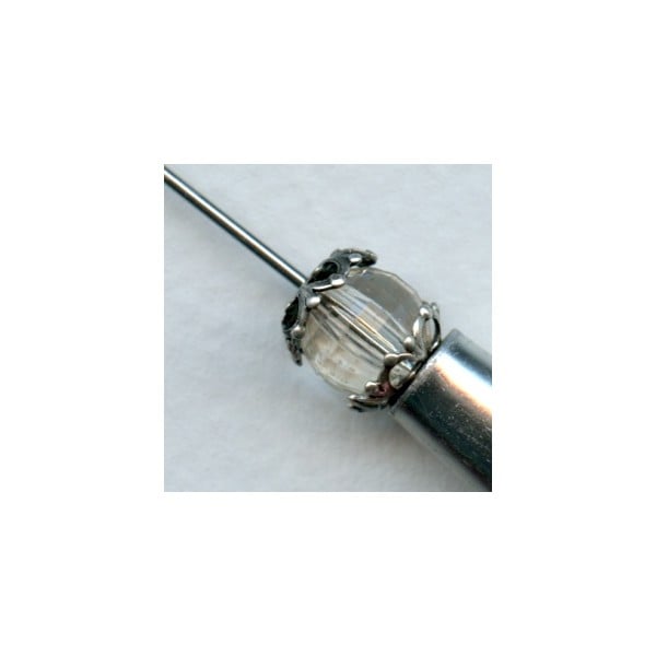Favorite Filigree Bead Caps Oxidized Silver 9mm (24) - Image 2