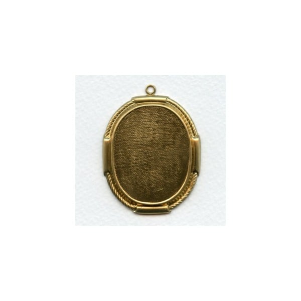 ^Ornate Setting Base Raw Brass 40x30mm