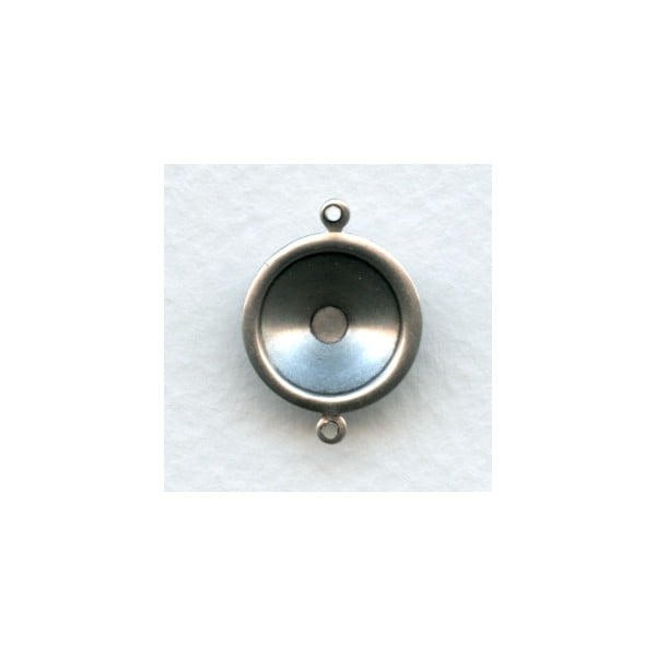 Rivoli Setting Connectors 12mm Oxidized Silver (6)