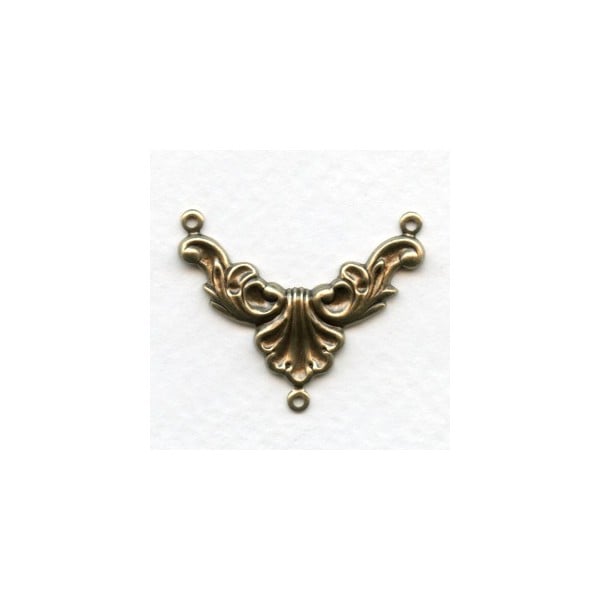 Necklace Connectors Rococo Style Oxidized Brass (6)