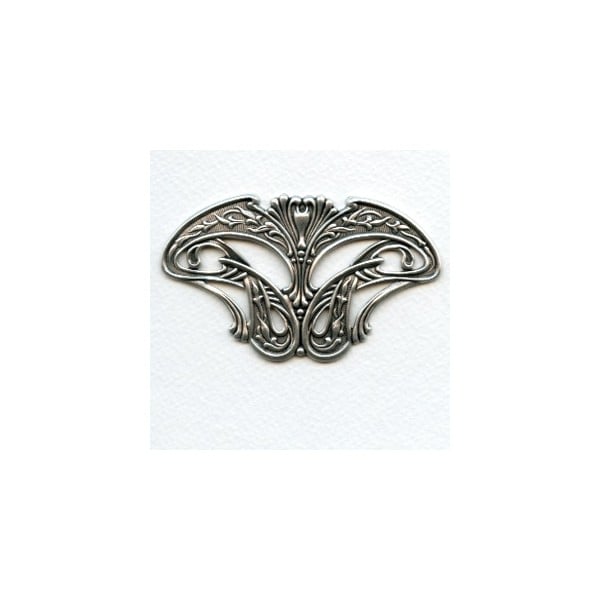Art Nouveau Style Grand Oxidized Silver Stamping (1)