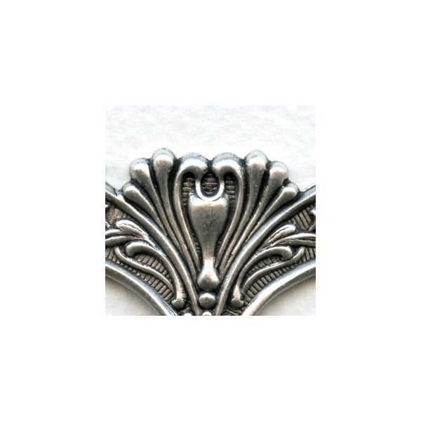 Art Nouveau Style Grand Oxidized Silver Stamping (1) - Image 2