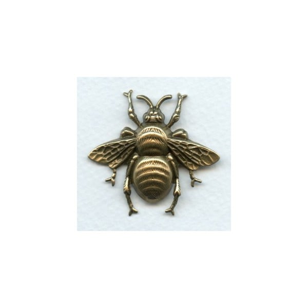 Bumblebee Stamping Oxidized Brass 42mm (1)