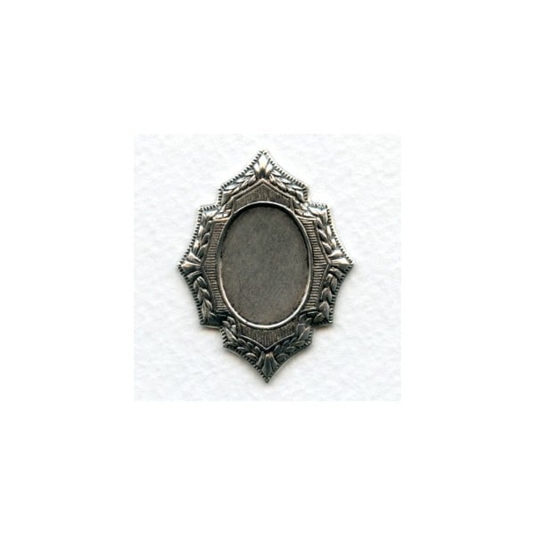 Elaborate Setting Base Oxidized Silver 20x15mm (1)