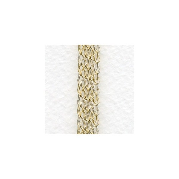 ^Galaxy Ribbon Chain Gold with Silver (1 ft)