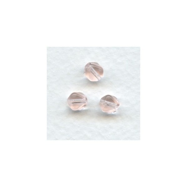 Rosaline Square Bi-Cone Glass Beads 6x6mm