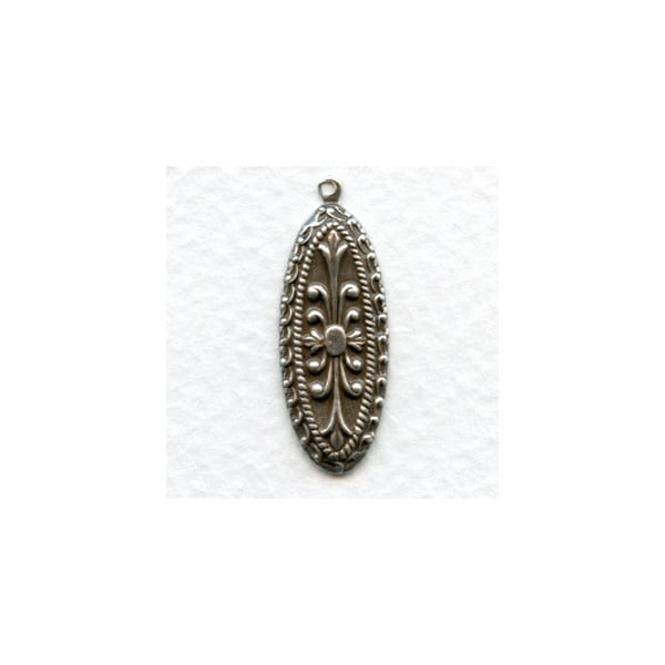 Detailed Pendants 29mm Oxidized Silver (12)