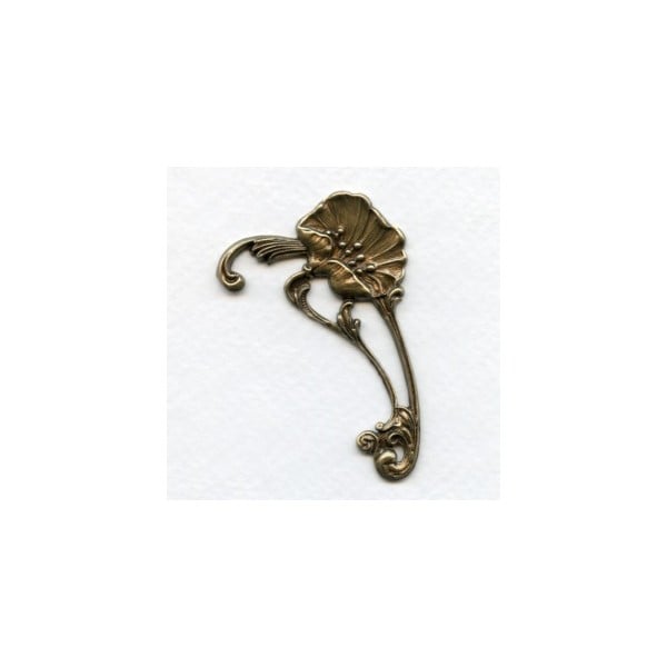 Poppies In The Wind Openwork Stamping Oxidized Brass (1)