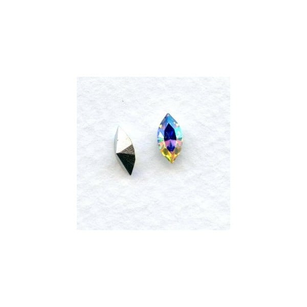 Crystal AB 8x4mm Navette Stones (12)