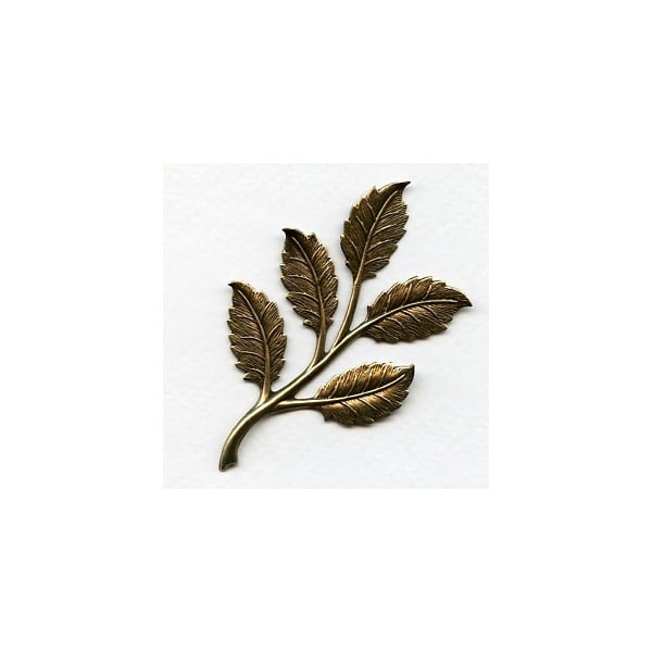 Smaller Leaf Sprays Oxidized Brass 50mm (2)