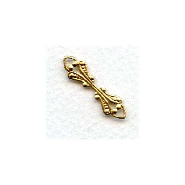 Unique Connector or Bail Raw Brass (6)
