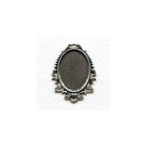 Dynamic Setting 25x18mm Oxidized Silver (1)