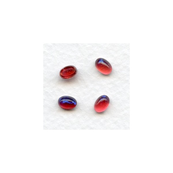 Mexican Opal Glass Cabochons 6x4mm (4) - Image 2