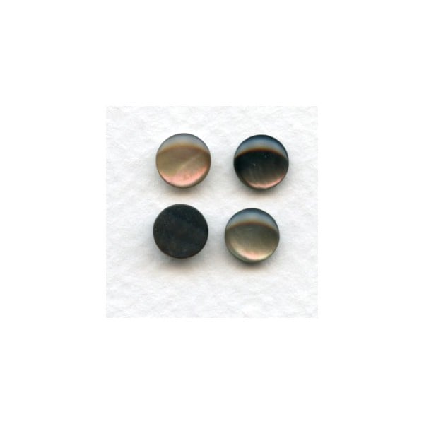 Black Tahiti Pearl 7mm Shell Cabochons (4)