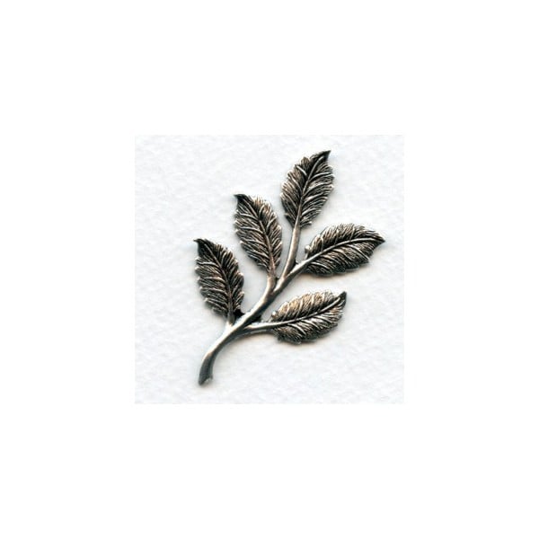 Smaller Leaf Sprays Oxidized Silver 50mm (2)