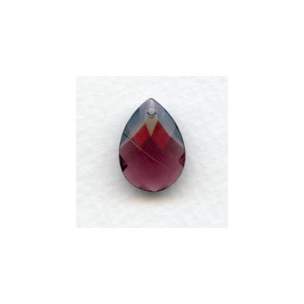 Briolette Amethyst Glass Pear Shape 18x13mm