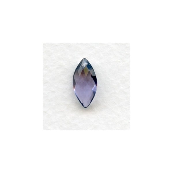 ^Briolette Marquis Alexandrite Glass Pendant 14x7mm