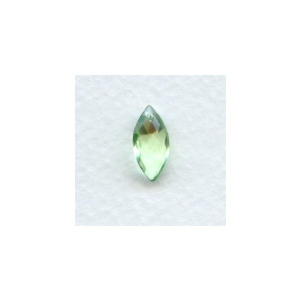 ^Briolette Marquis Shape Peridot Glass Pendant 14x7mm