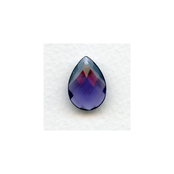 Briolette Alexandrite Pear Shape Glass Pendant 18x13mm