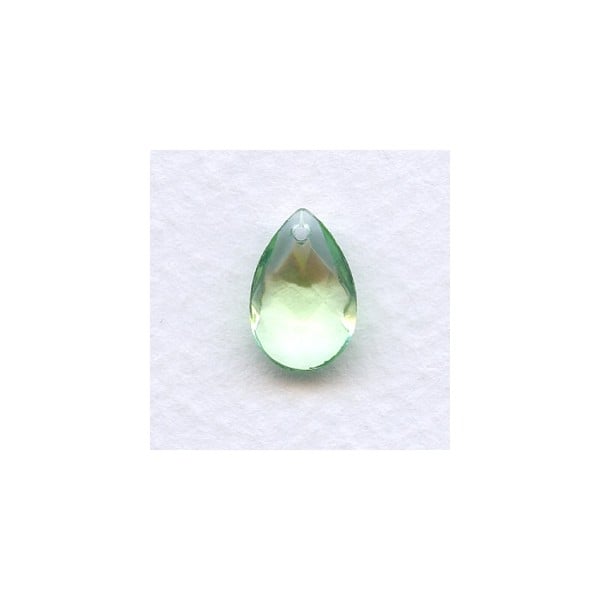 Briolette Peridot 13x8.5mm Pear Shape Glass Pendant