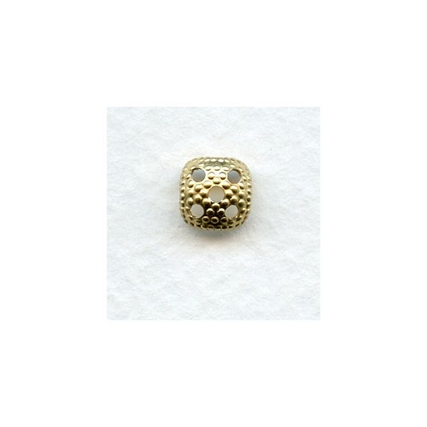 ^Most Popular Square 7mm Bead Cap Raw Brass (24)